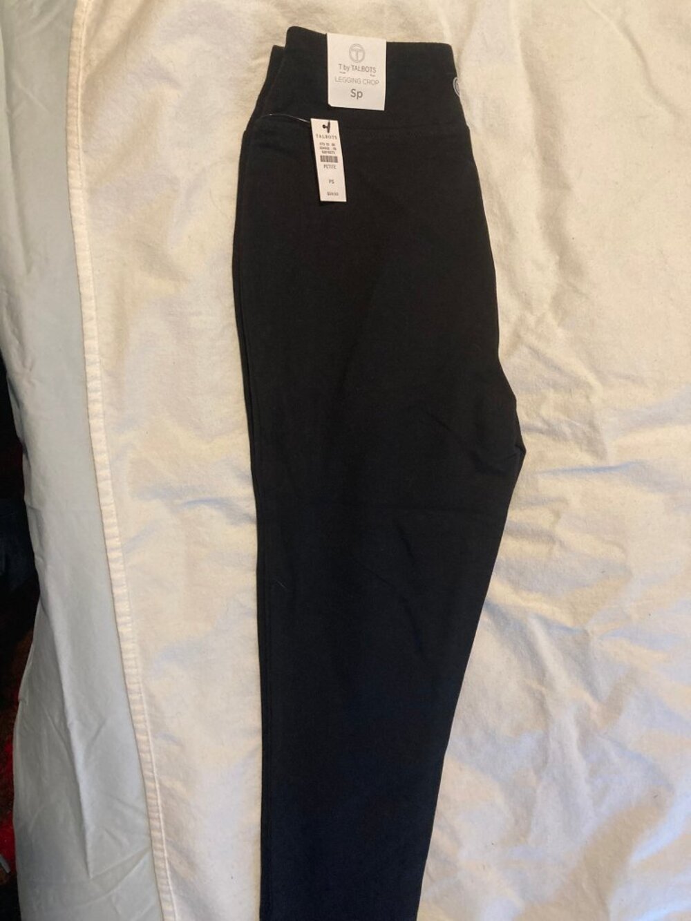 T by Talbots black pants Legging Crop small petite NWT